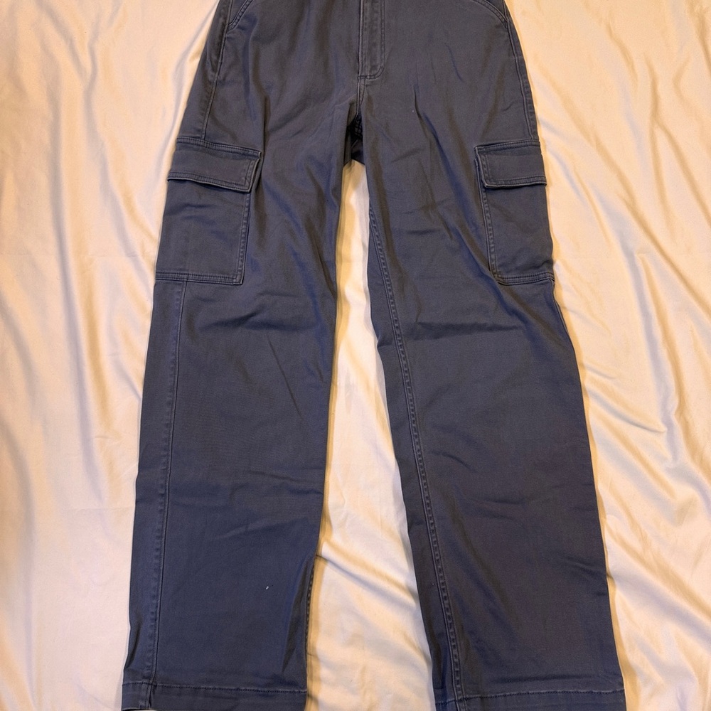 Hollister Women's Straight Leg Cargo Pants - Dark Gray